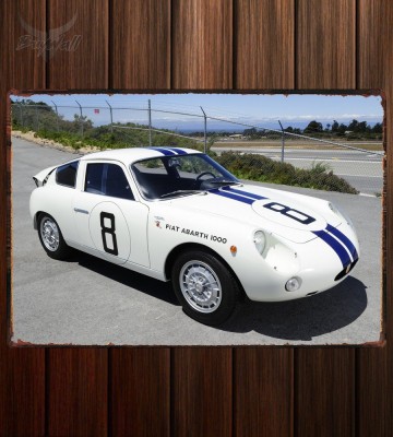 Металлическая табличка Abarth Fiat 1000 Bialbero
